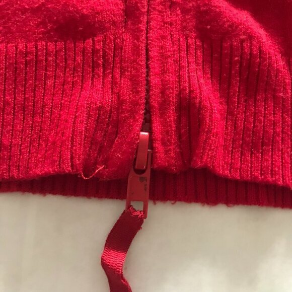 Zara High Neck Full Zipper Cropped Sweater - Picture 5 of 9